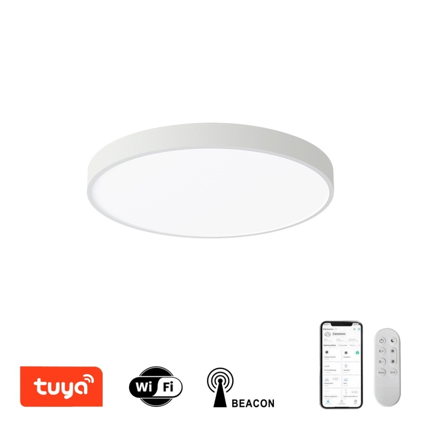 Immax NEO 07251L - LED Prigušiva stropna svjetiljka NEO LITE SEMPLICI LED/36W/230V 3000-6000K Wi-Fi Tuya bijela + daljinski upravljač