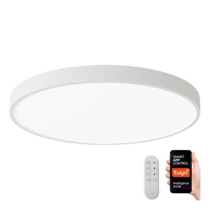 Immax NEO 07252L - LED Prigušiva stropna svjetiljka NEO LITE SEMPLICI LED/48W/230V 3000-6000K Wi-Fi Tuya bijela + daljinski upravljač