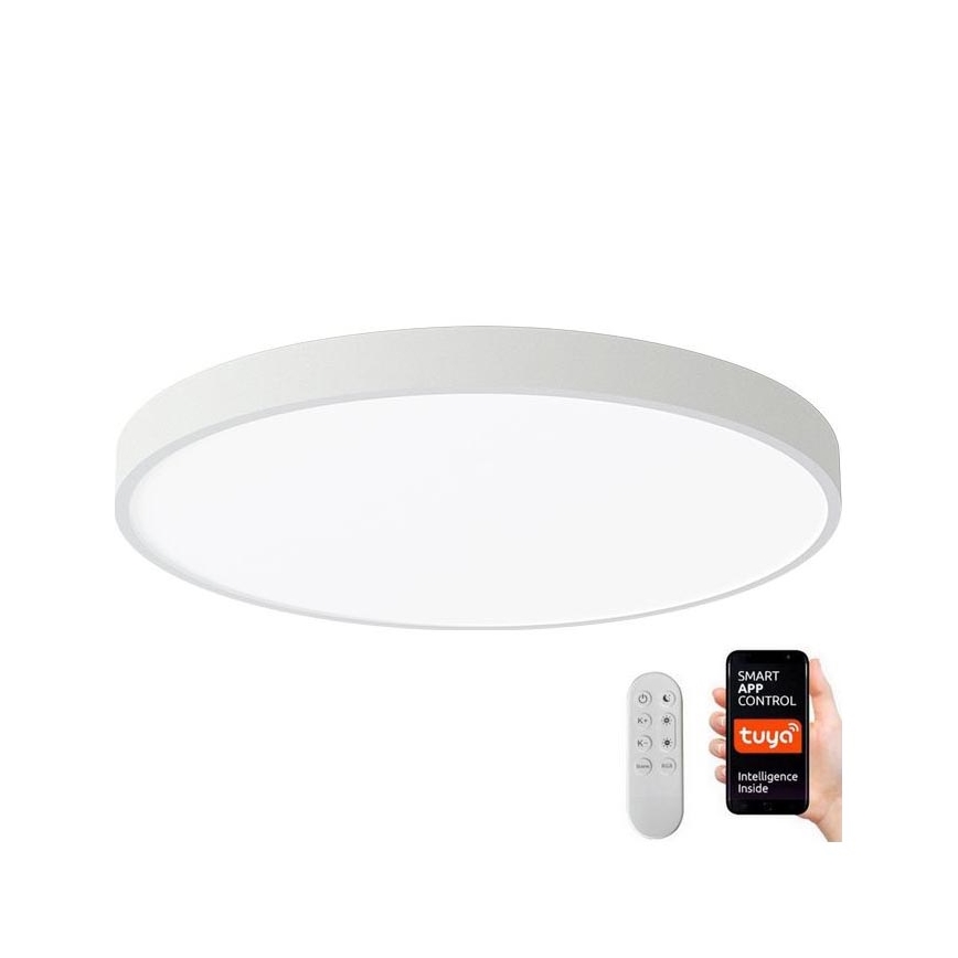 Immax NEO 07252L - LED Prigušiva stropna svjetiljka NEO LITE SEMPLICI LED/48W/230V 3000-6000K Wi-Fi Tuya bijela + daljinski upravljač