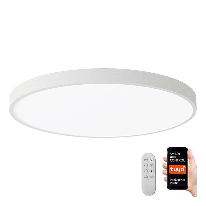 Immax NEO 07253L - LED Prigušiva stropna svjetiljka NEO LITE SEMPLICI LED/60W/230V 3000-6000K Wi-Fi Tuya bijela + daljinski upravljač