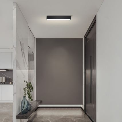 Immax NEO 07254L - LED Prigušiva stropna svjetiljka NEO LITE LUNGO LED/20W/230V 3000-6000K Wi-Fi Tuya crna + daljinski upravljač