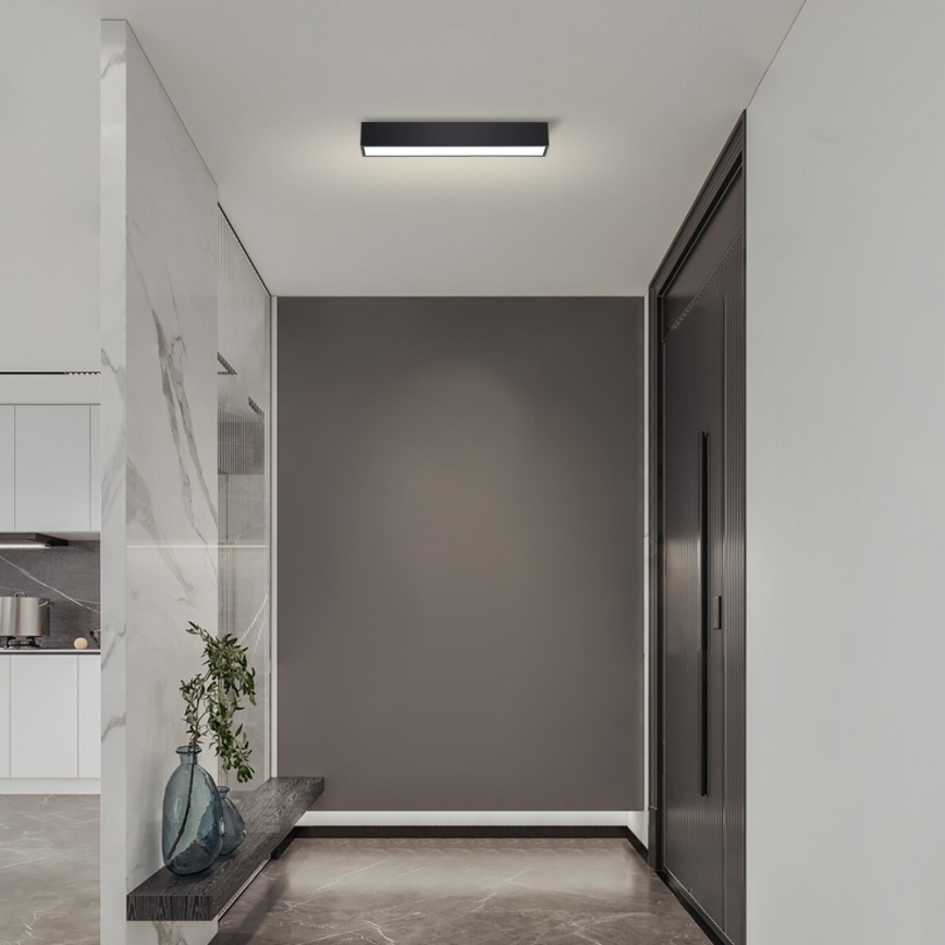 Immax NEO 07254L - LED Prigušiva stropna svjetiljka NEO LITE LUNGO LED/20W/230V 3000-6000K Wi-Fi Tuya crna + daljinski upravljač