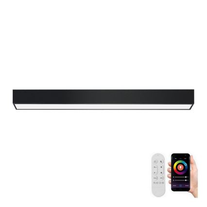 Immax NEO 07255L - LED Prigušiva stropna svjetiljka NEO LITE LUNGO LED/20W/230V 3000-6000K Wi-Fi Tuya crna + daljinski upravljač