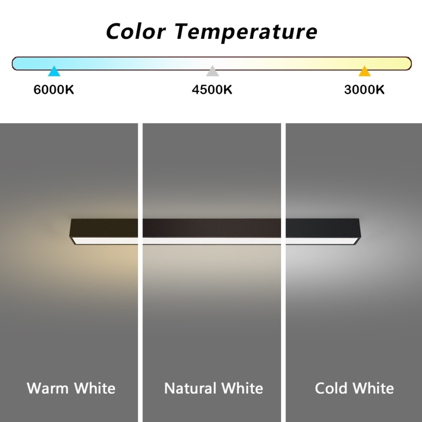 Immax NEO 07255L - LED Prigušiva stropna svjetiljka NEO LITE LUNGO LED/20W/230V 3000-6000K Wi-Fi Tuya crna + daljinski upravljač