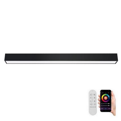 Immax NEO 07256L - LED Prigušiva stropna svjetiljka NEO LITE LUNGO LED/38W/230V 3000-6000K Wi-Fi Tuya crna + daljinski upravljač