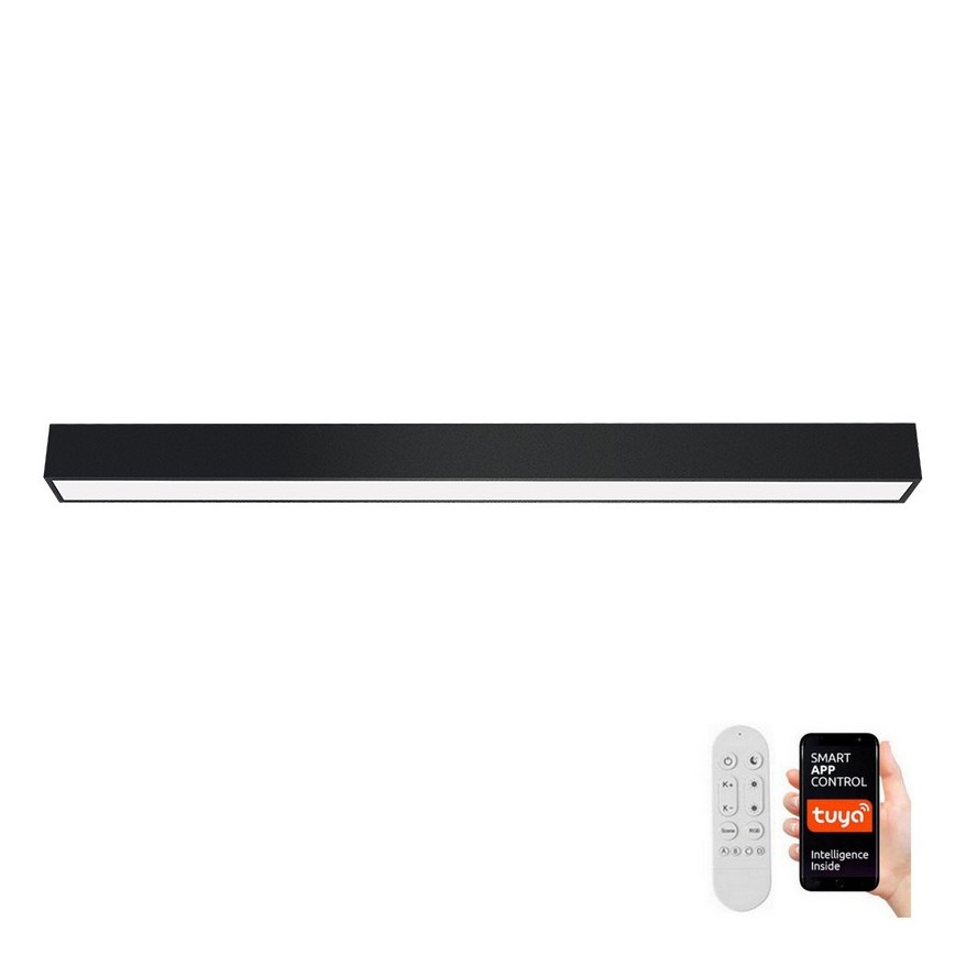 Immax NEO 07256L - LED Prigušiva stropna svjetiljka NEO LITE LUNGO LED/38W/230V 3000-6000K Wi-Fi Tuya crna + daljinski upravljač