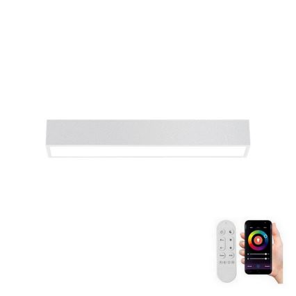 Immax NEO 07257L - LED Prigušiva stropna svjetiljka NEO LITE LUNGO LED/20W/230V 3000-6000K Wi-Fi Tuya bijela + daljinski upravljač