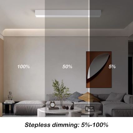 Immax NEO 07258L - LED stropna svjetiljka s mogućnošću prigušivanja NEO LITE LUNGO LED/29W/230V 3000-6000K Wi-Fi Tuya bijela + daljinski upravljač