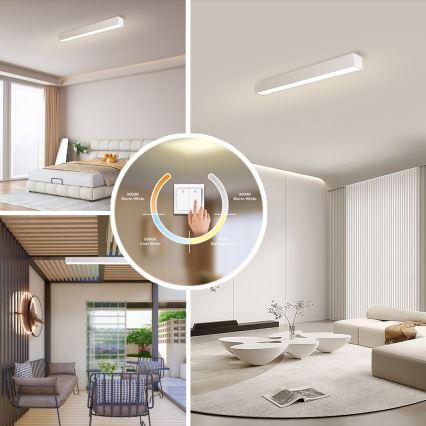 Immax NEO 07258L - LED stropna svjetiljka s mogućnošću prigušivanja NEO LITE LUNGO LED/29W/230V 3000-6000K Wi-Fi Tuya bijela + daljinski upravljač
