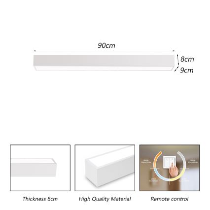 Immax NEO 07258L - LED stropna svjetiljka s mogućnošću prigušivanja NEO LITE LUNGO LED/29W/230V 3000-6000K Wi-Fi Tuya bijela + daljinski upravljač