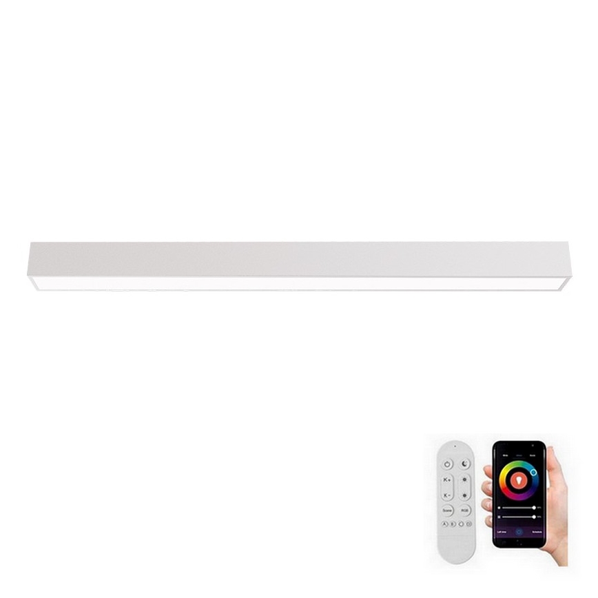 Immax NEO 07259L - LED stropna svjetiljka s prigušivanjem NEO LITE LUNGO LED/38W/230V 3000-6000K Wi-Fi Tuya bijela + daljinski upravljač