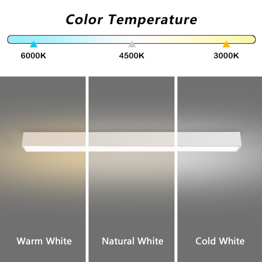 Immax NEO 07259L - LED stropna svjetiljka s prigušivanjem NEO LITE LUNGO LED/38W/230V 3000-6000K Wi-Fi Tuya bijela + daljinski upravljač