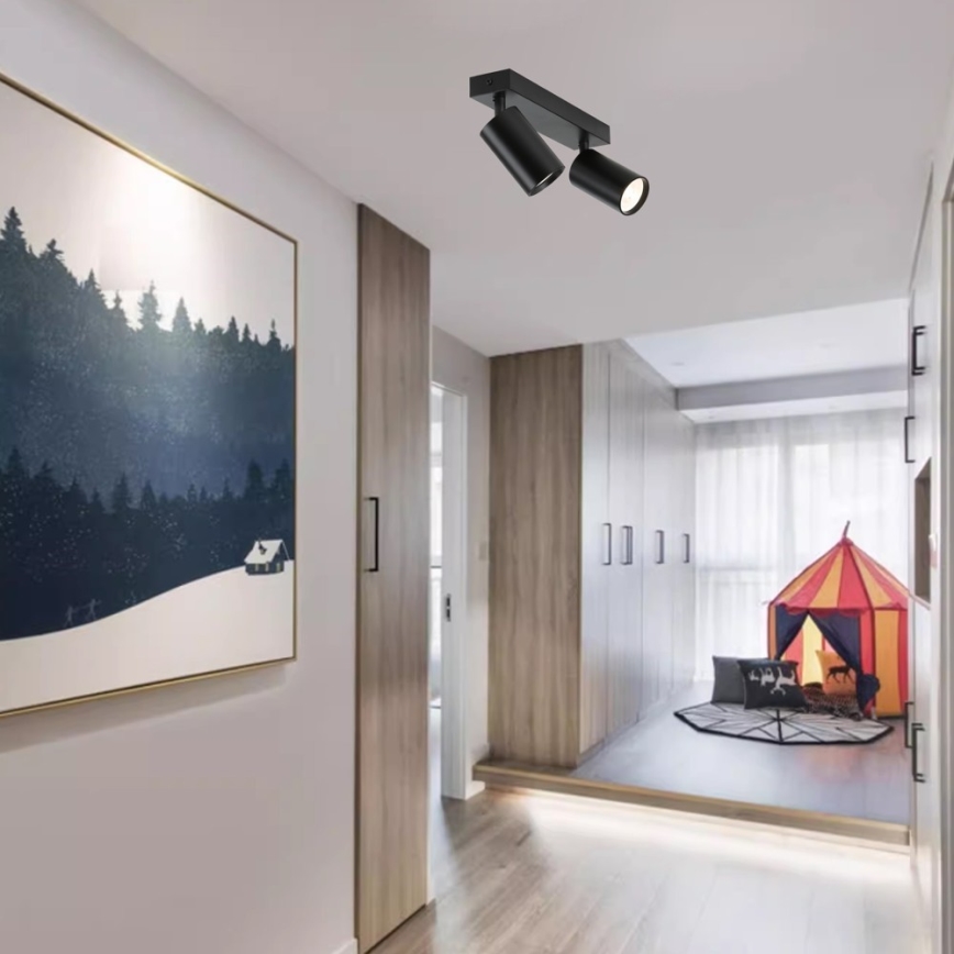 Immax NEO 07262W - LED RGB+CCT Prigušiva reflektorska svjetiljka NEO LITE PUNTO 2xGU10/6W/230V Wi-Fi Tuya