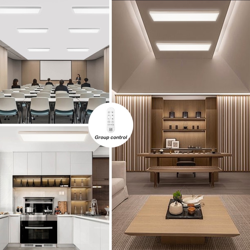 Immax NEO 07276L - LED Prigušiva stropna svjetiljka za kupaonicu NEO LITE FRAME LED/50W/230V IP44 Wi-Fi Tuya + daljinski upravljač bijela