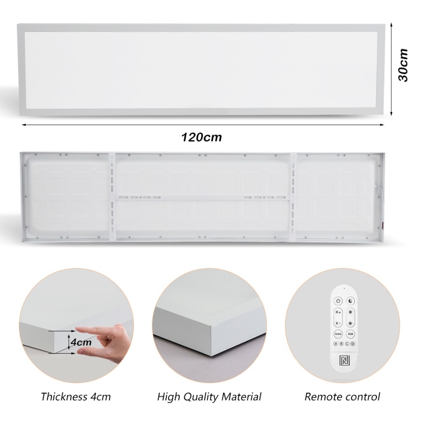 Immax NEO 07276L - LED Prigušiva stropna svjetiljka za kupaonicu NEO LITE FRAME LED/50W/230V IP44 Wi-Fi Tuya + daljinski upravljač bijela