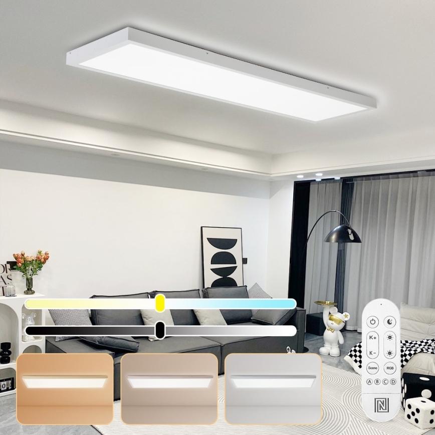 Immax NEO 07276L - LED Prigušiva stropna svjetiljka za kupaonicu NEO LITE FRAME LED/50W/230V IP44 Wi-Fi Tuya + daljinski upravljač bijela