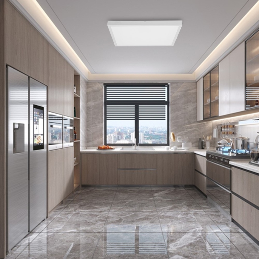 Immax NEO 07277L - LED stropna svjetiljka za kupaonicu s mogućnošću prigušivanja NEO LITE FRAME LED/50W/230V IP44 Wi-Fi Tuya + daljinski upravljač bijela