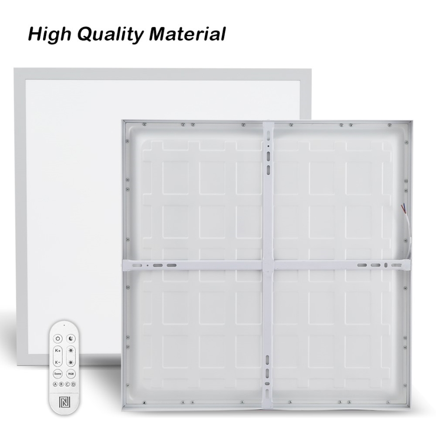 Immax NEO 07277L - LED stropna svjetiljka za kupaonicu s mogućnošću prigušivanja NEO LITE FRAME LED/50W/230V IP44 Wi-Fi Tuya + daljinski upravljač bijela