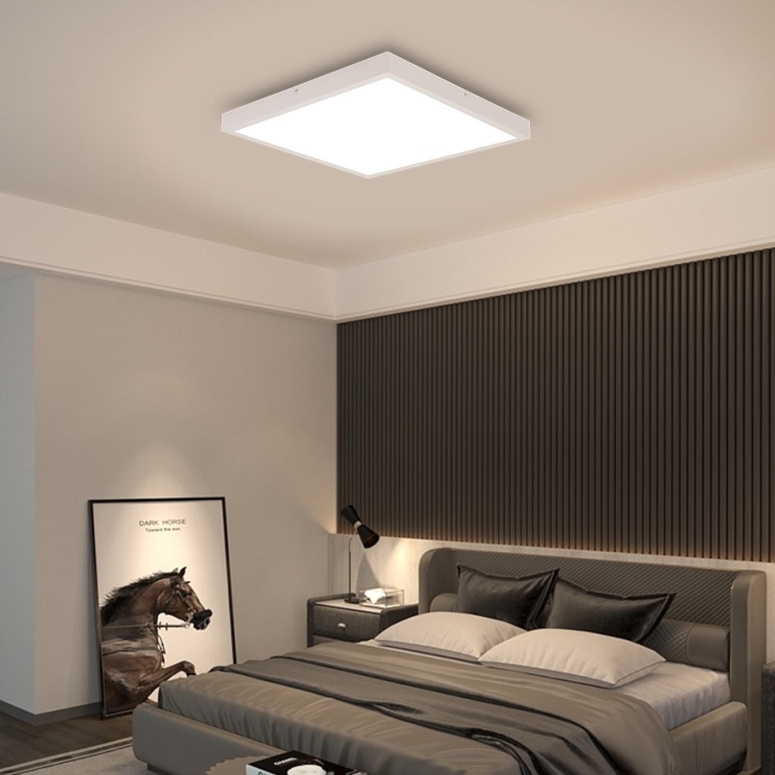 Immax NEO 07277L - LED Prigušiva stropna svjetiljka za kupaonicu NEO LITE FRAME LED/50W/230V IP44 Wi-Fi Tuya +daljinski upravljač bijela
