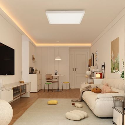 Immax NEO 07277L - LED Prigušiva stropna svjetiljka za kupaonicu NEO LITE FRAME LED/50W/230V IP44 Wi-Fi Tuya +daljinski upravljač bijela