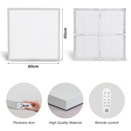 Immax NEO 07277L - LED Prigušiva stropna svjetiljka za kupaonicu NEO LITE FRAME LED/50W/230V IP44 Wi-Fi Tuya +daljinski upravljač bijela