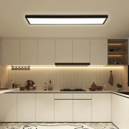 Immax NEO 07278L - LED Prigušiva stropna svjetiljka za kupaonicu NEO LITE FRAME LED/50W/230V IP44 Wi-Fi Tuya + daljinski upravljač crna