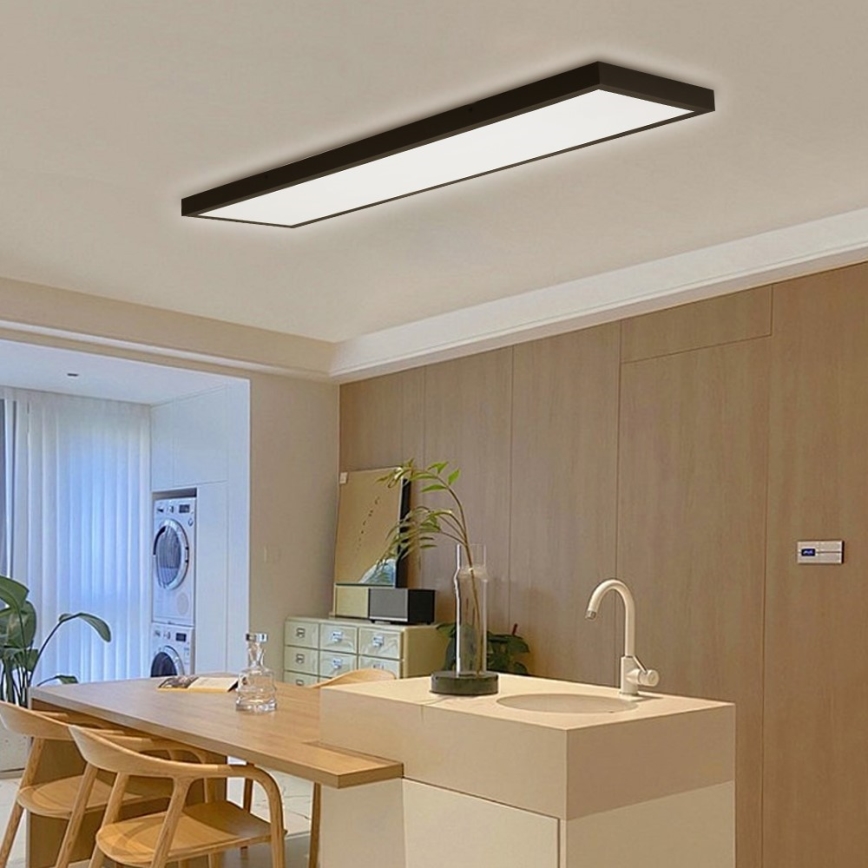 Immax NEO 07278L - LED Prigušiva stropna svjetiljka za kupaonicu NEO LITE FRAME LED/50W/230V IP44 Wi-Fi Tuya + daljinski upravljač crna