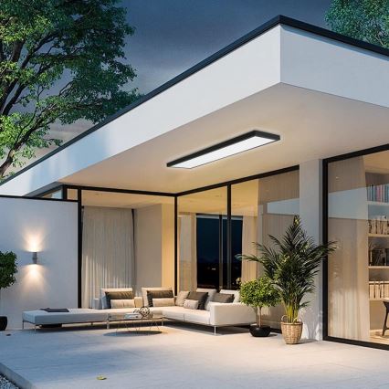 Immax NEO 07278L - LED Prigušiva stropna svjetiljka za kupaonicu NEO LITE FRAME LED/50W/230V IP44 Wi-Fi Tuya + daljinski upravljač crna