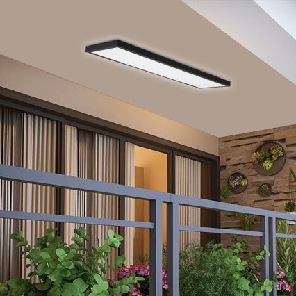 Immax NEO 07278L - LED Prigušiva stropna svjetiljka za kupaonicu NEO LITE FRAME LED/50W/230V IP44 Wi-Fi Tuya + daljinski upravljač crna