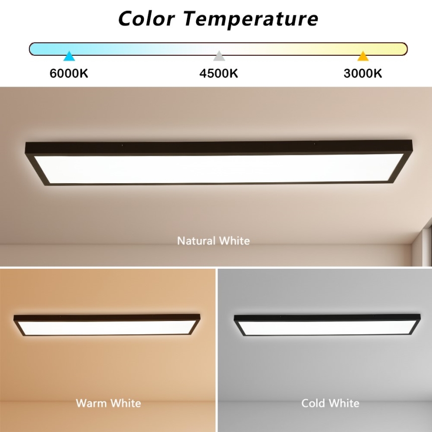Immax NEO 07278L - LED Prigušiva stropna svjetiljka za kupaonicu NEO LITE FRAME LED/50W/230V IP44 Wi-Fi Tuya + daljinski upravljač crna