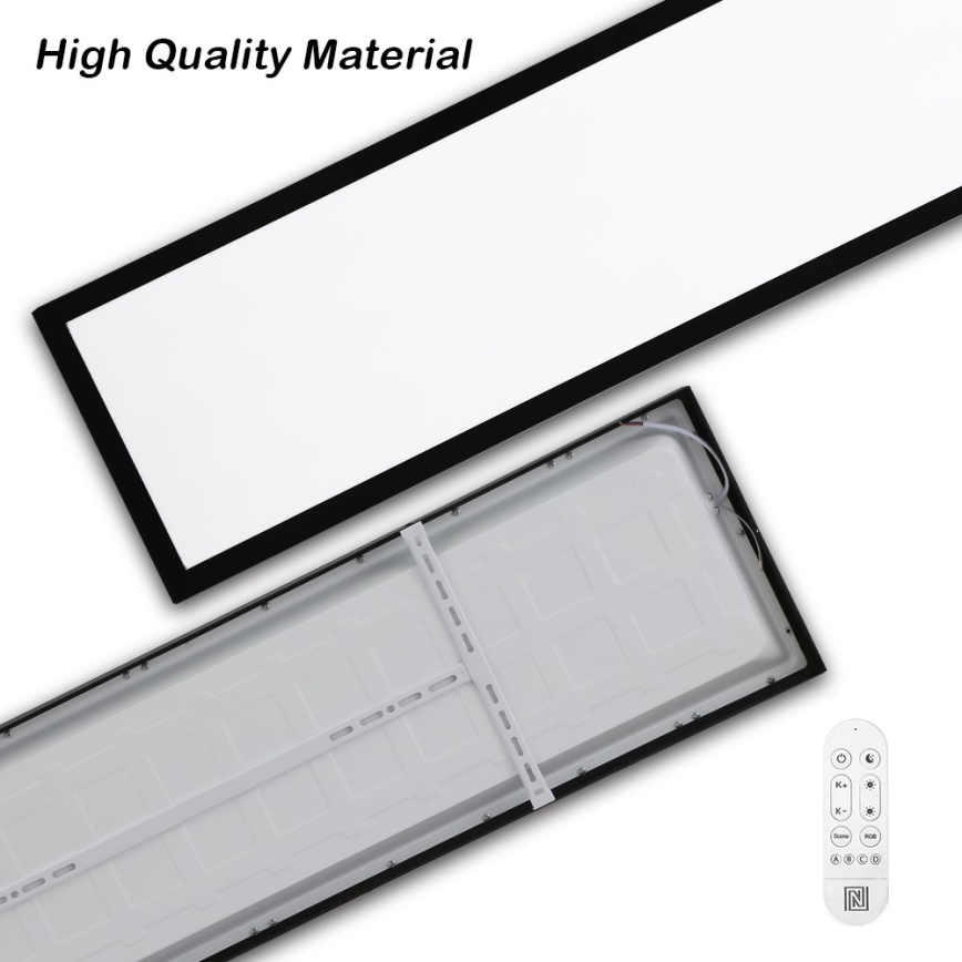 Immax NEO 07278L - LED Prigušiva stropna svjetiljka za kupaonicu NEO LITE FRAME LED/50W/230V IP44 Wi-Fi Tuya + daljinski upravljač crna