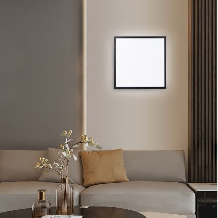 Immax NEO 07279L - LED Prigušiva stropna svjetiljka za kupaonicu NEO LITE FRAME LED/50W/230V IP44 Wi-Fi Tuya + daljinski upravljač crna