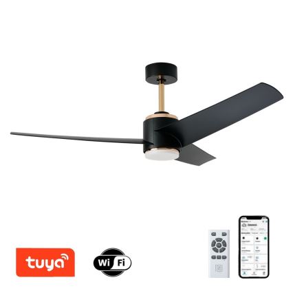 Immax NEO 07280L - LED Prigušivi stropni ventilator BEAUTY LED/18W/230V Wi-Fi Tuya crna + daljinski upravljač