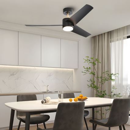 Immax NEO 07280L - LED stropni ventilator s prigušivanjem svjetla BEAUTY LED/18W/230V Wi-Fi Tuya crni promjer 132 cm + daljinski upravljač