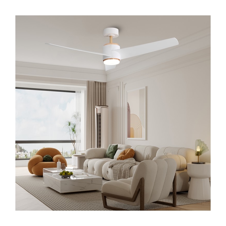 Immax NEO 07281L - LED+CCT stropni ventilator BEAUTY s mogućnošću prigušivanja LED/18W/230V 3000/4000/6000K Wi-Fi Tuya promjer 132 cm + daljinsko upravljanje