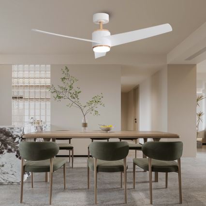 Immax NEO 07281L - LED+CCT stropni ventilator BEAUTY s mogućnošću prigušivanja LED/18W/230V 3000/4000/6000K Wi-Fi Tuya promjer 132 cm + daljinsko upravljanje