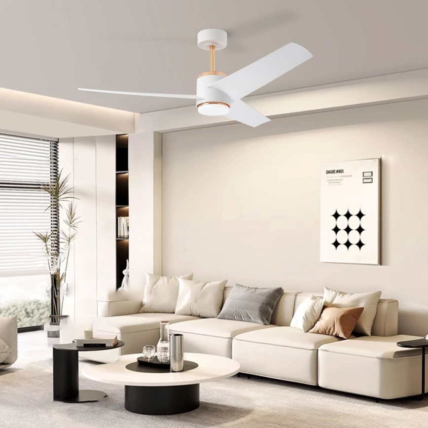 Immax NEO 07281L - LED+CCT stropni ventilator BEAUTY s mogućnošću prigušivanja LED/18W/230V 3000/4000/6000K Wi-Fi Tuya promjer 132 cm + daljinsko upravljanje