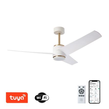 Immax NEO 07281L - LED+CCT stropni ventilator BEAUTY s mogućnošću prigušivanja LED/18W/230V 3000/4000/6000K Wi-Fi Tuya promjer 132 cm + daljinsko upravljanje