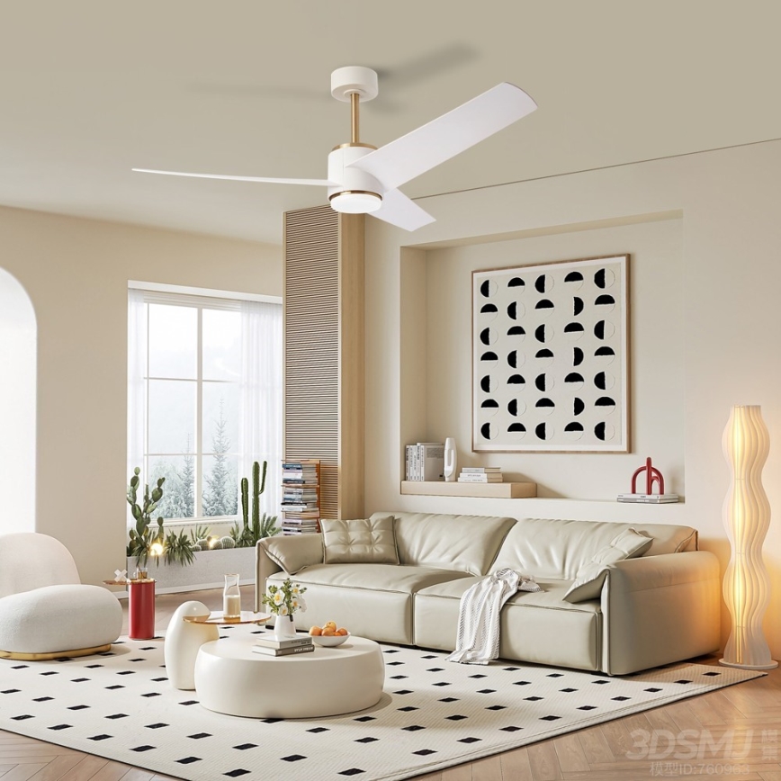 Immax NEO 07281L - LED+CCT prigušivi stropni ventilator BEAUTY LED/18W/230V 3000/4000/6000K Wi‑Fi Tuya + daljinski upravljač