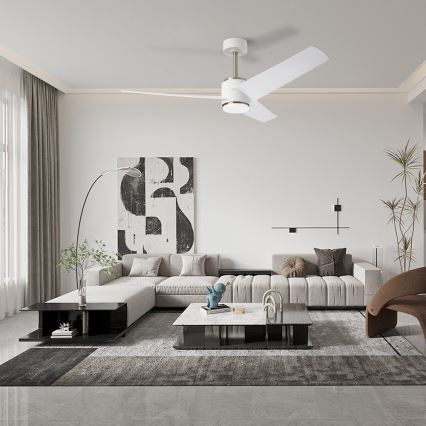 Immax NEO 07282L - LED+CCT prigušivi stropni ventilator BEAUTY LED/18W/230V 3000/4000/6000K Wi-Fi Tuya, promjer 132 cm + daljinski upravljač