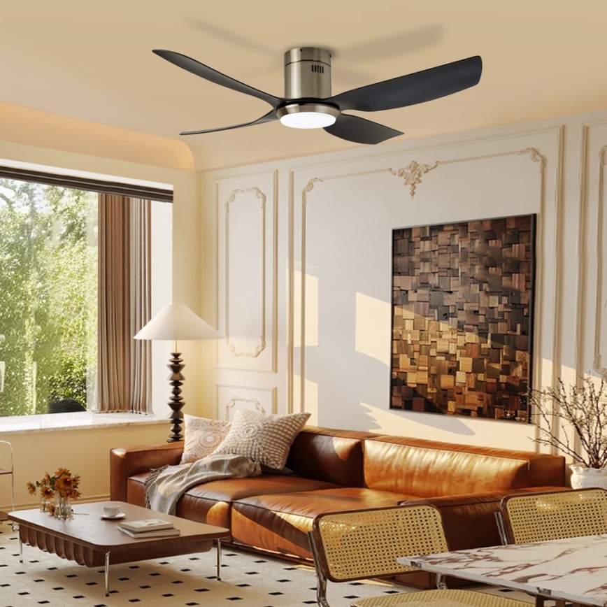 Immax NEO 07282L - LED+CCT Stropni ventilator PURE s mogućnošću prigušivanja LED/24W/230V 3000/4000/6000K Wi‑Fi Tuya + daljinski upravljač