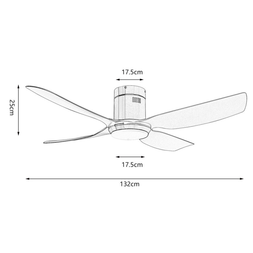 Immax NEO 07282L - LED+CCT Stropni ventilator PURE s mogućnošću prigušivanja LED/24W/230V 3000/4000/6000K Wi‑Fi Tuya + daljinski upravljač