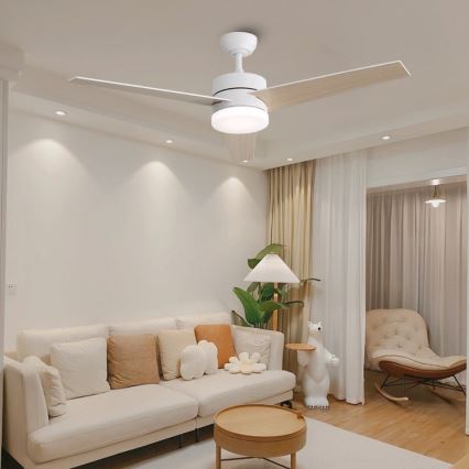 Immax NEO 07284L - LED+CCT Stropni ventilator s mogućnošću prigušivanja VARIABLE LED/24W/230V 3000/4000/6000K Wi-Fi Tuya promjer 132 cm + daljinski upravljač