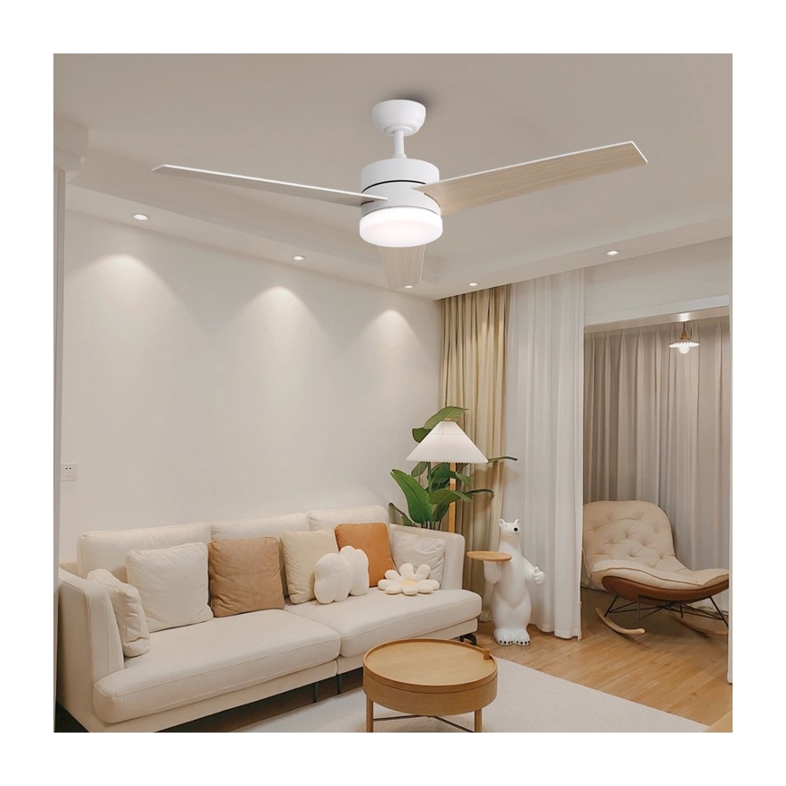 Immax NEO 07284L - LED+CCT Stropni ventilator s mogućnošću prigušivanja VARIABLE LED/24W/230V 3000/4000/6000K Wi-Fi Tuya promjer 132 cm + daljinski upravljač