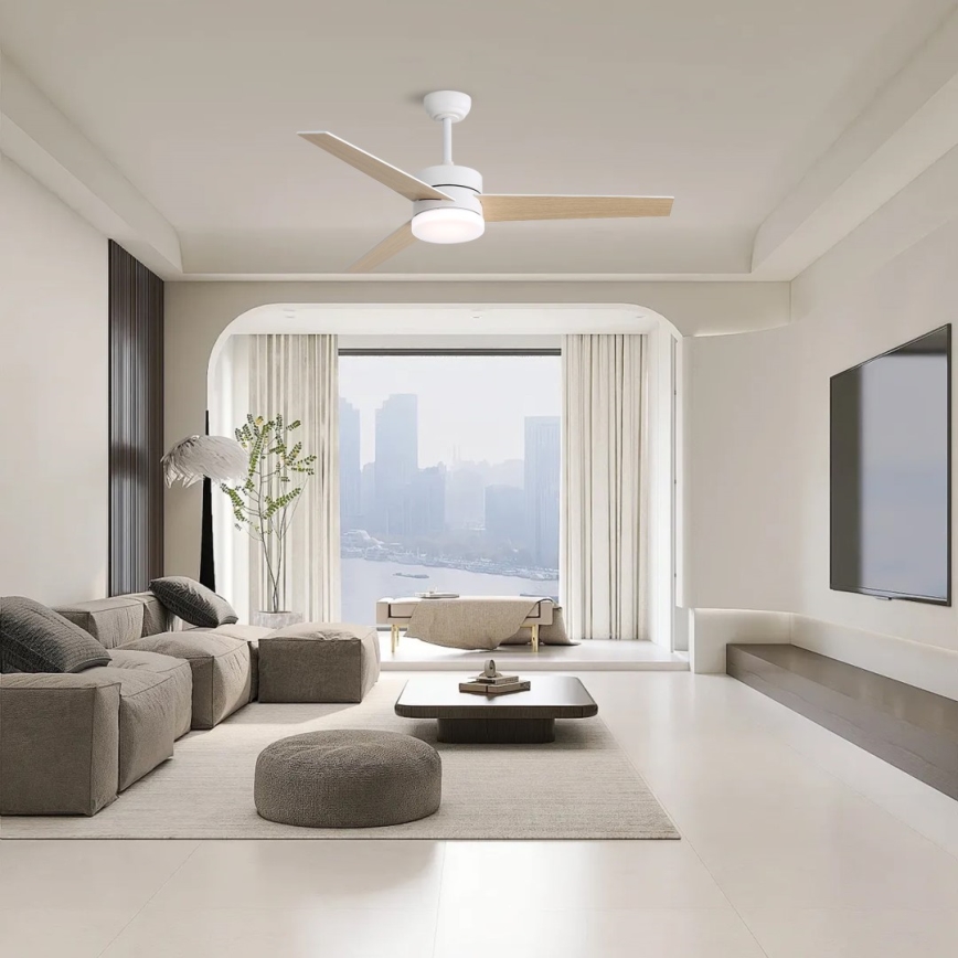 Immax NEO 07284L - LED+CCT Stropni ventilator s mogućnošću prigušivanja VARIABLE LED/24W/230V 3000/4000/6000K Wi-Fi Tuya promjer 132 cm + daljinski upravljač