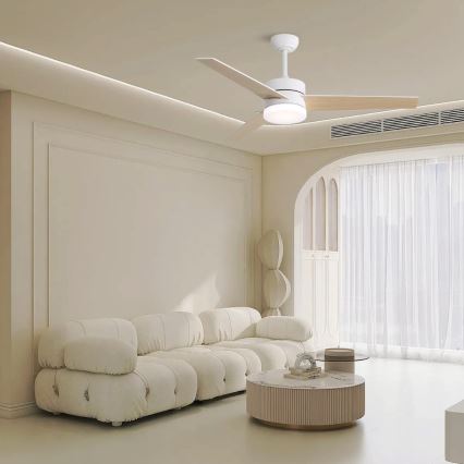 Immax NEO 07284L - LED+CCT Stropni ventilator s mogućnošću prigušivanja VARIABLE LED/24W/230V 3000/4000/6000K Wi-Fi Tuya promjer 132 cm + daljinski upravljač