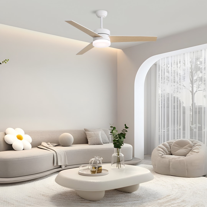 Immax NEO 07284L - LED+CCT Stropni ventilator s mogućnošću prigušivanja VARIABLE LED/24W/230V 3000/4000/6000K Wi-Fi Tuya promjer 132 cm + daljinski upravljač