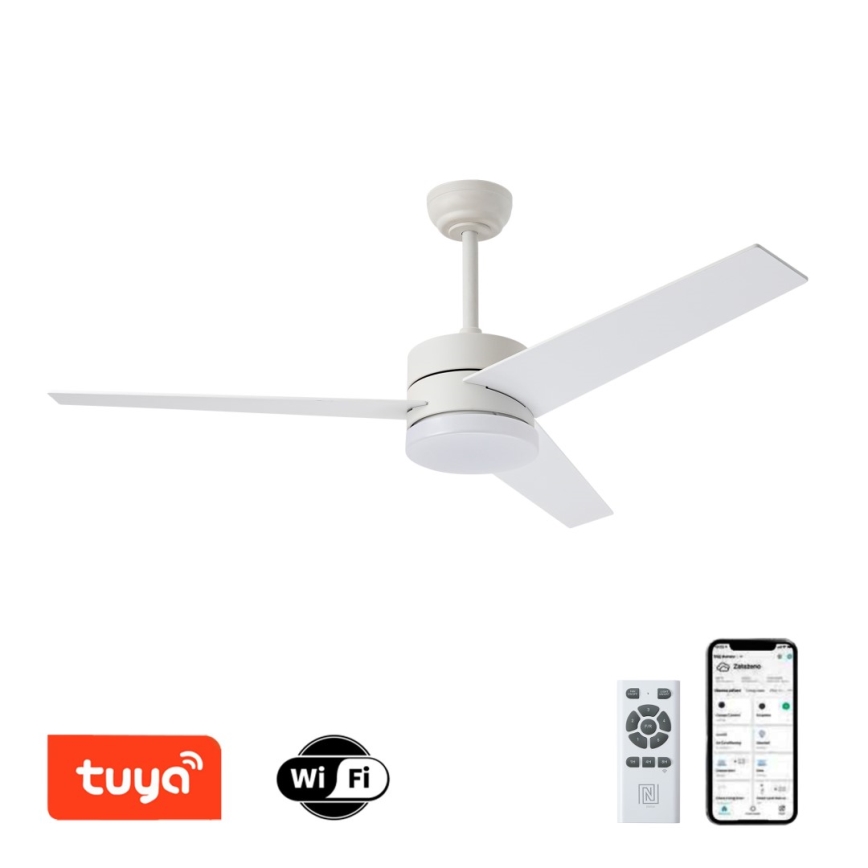 Immax NEO 07284L - LED+CCT Stropni ventilator s mogućnošću prigušivanja VARIABLE LED/24W/230V 3000/4000/6000K Wi-Fi Tuya promjer 132 cm + daljinski upravljač