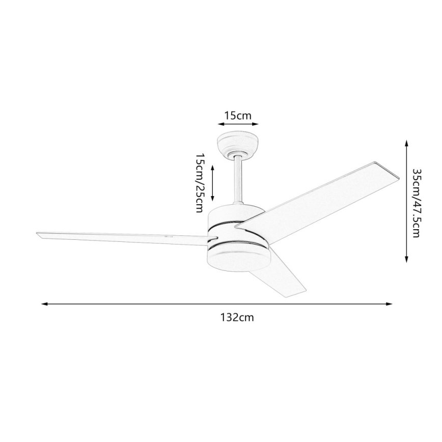 Immax NEO 07284L - LED+CCT prigušivi stropni ventilator VARIABLE LED/24W/230V 3000/4000/6000K Wi-Fi Tuya + daljinski upravljač