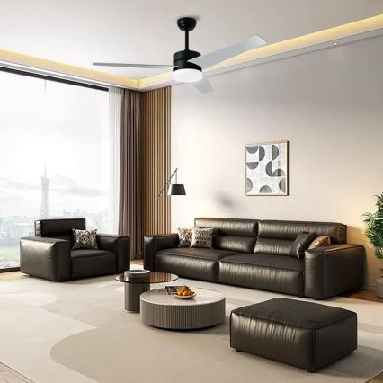 Immax NEO 07285L - LED+CCT Stropni ventilator s prigušivim LED svjetlom VARIABLE LED/24W/230V 3000/4000/6000K Wi-Fi Tuya prom. 132 cm + daljinski upravljač